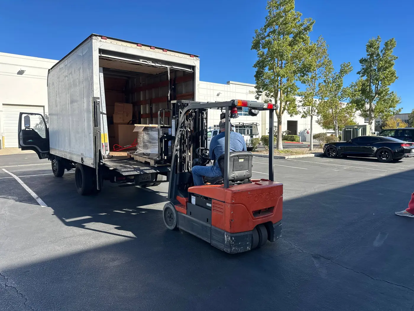 Valley Movers crew loading furniture into a moving truck